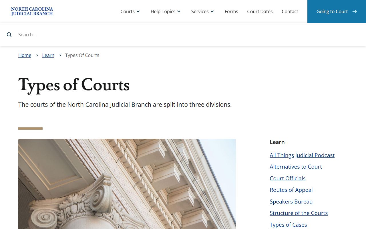 Mitchell County court records North Carolina court types