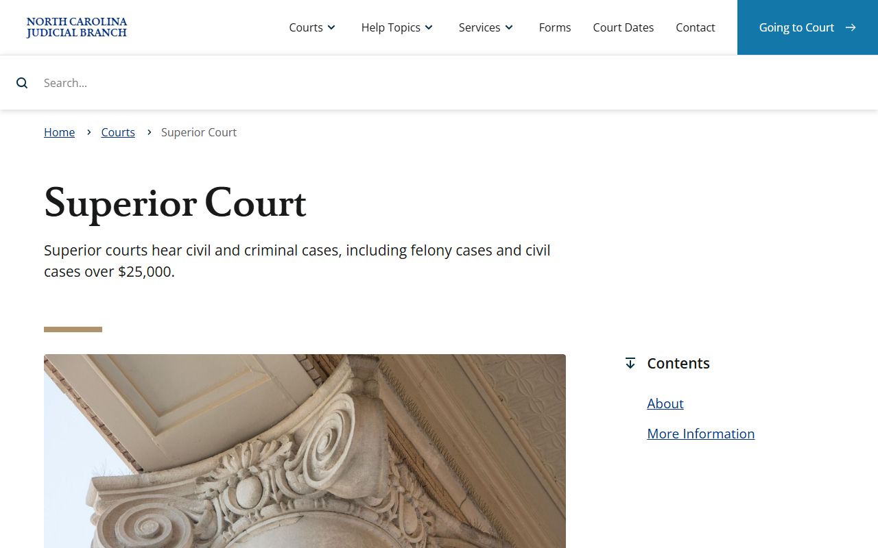 Mitchell County court records Superior Court jurisdiction