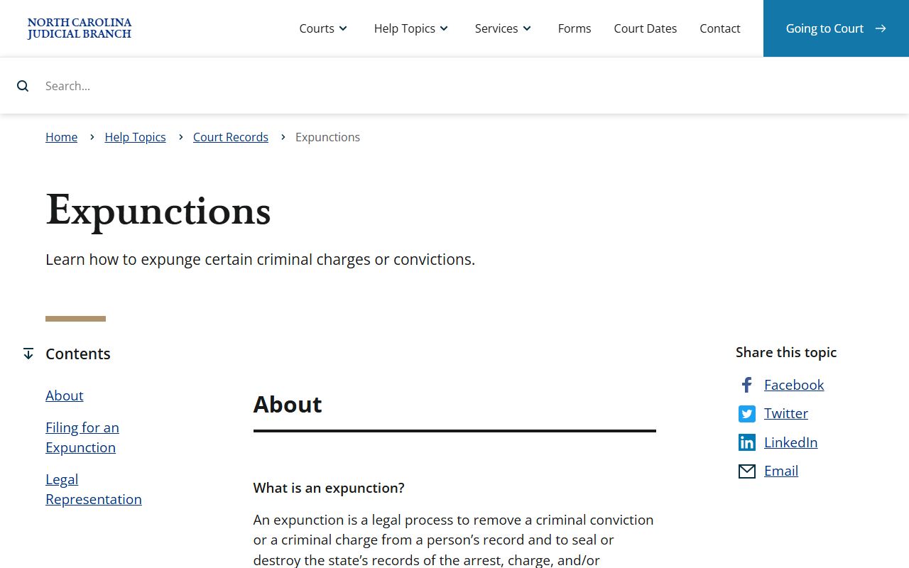 Mitchell County criminal court records expunction overview