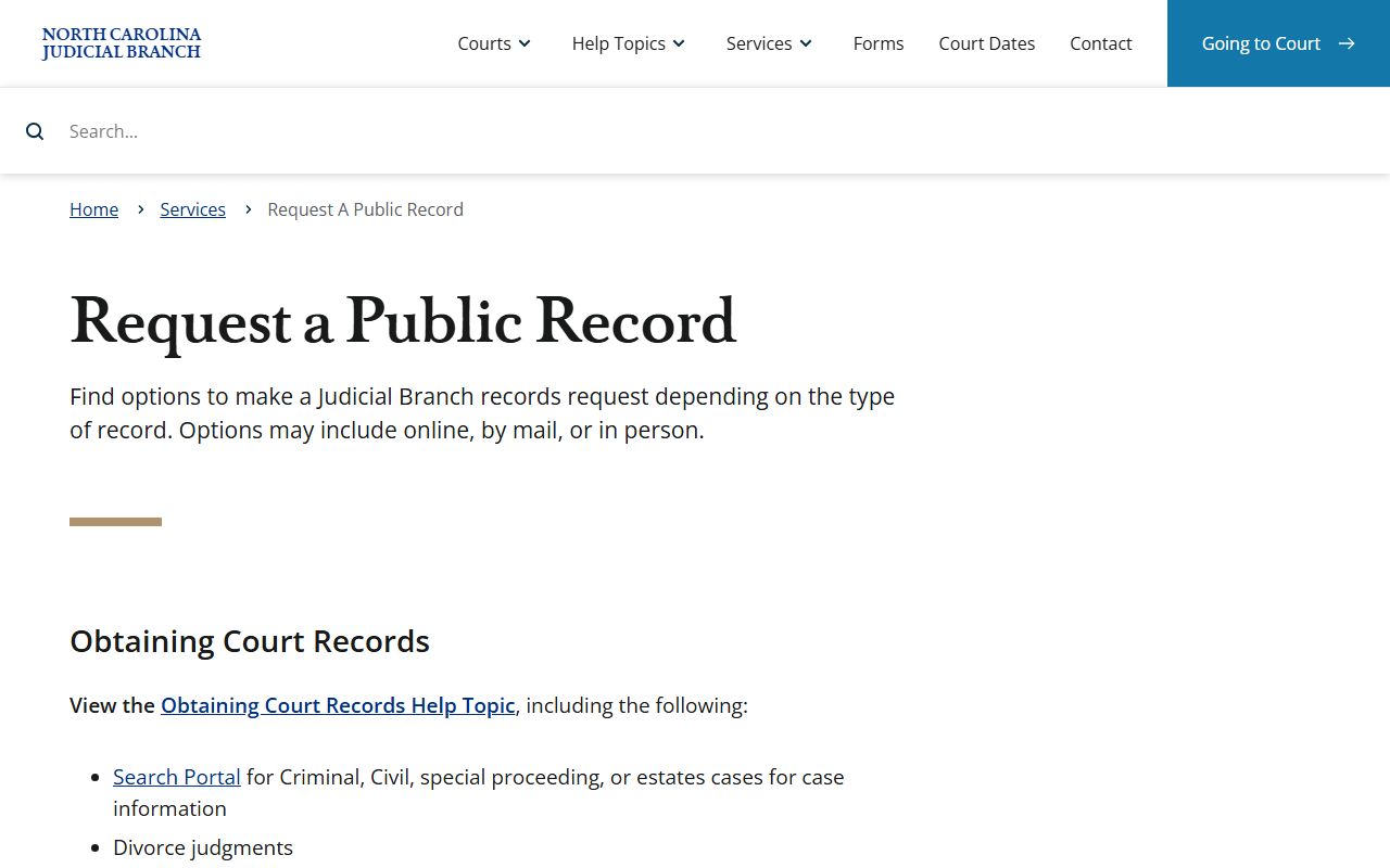 Mitchell County court records North Carolina court structure source