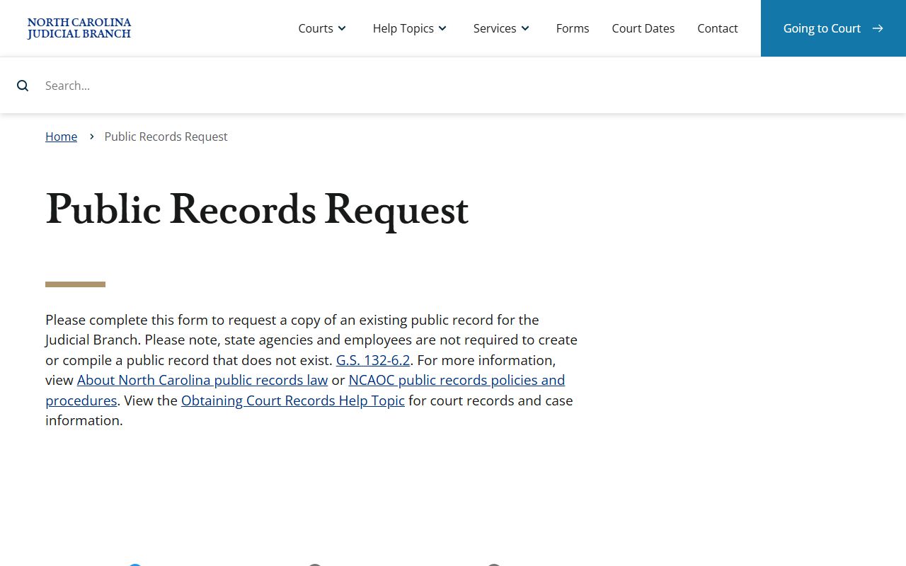 Mitchell County court records NCAOC public record request source